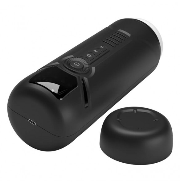 PRETTY LOVE - AETOLIA Thrusting Suction Vibration Masturbator (Chargeable - Black) PRETTY LOVE - AETOLIA Thrusting Suction Vibration Masturbator (Chargeable - Black)